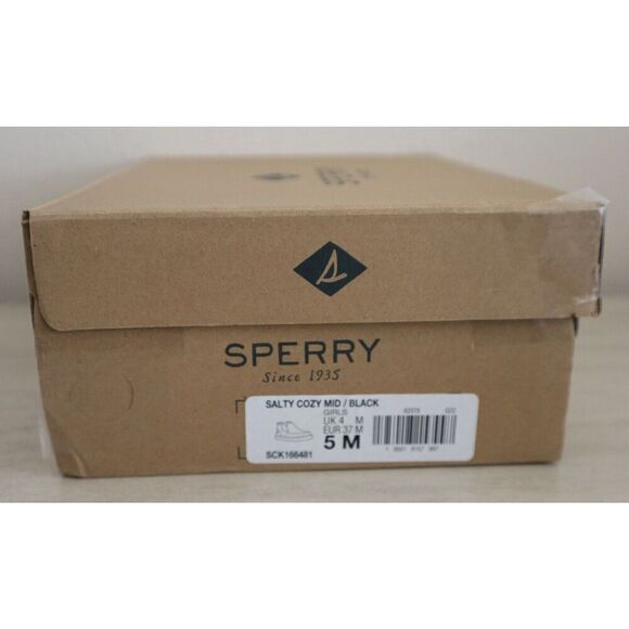 Sperry SCK166481 Girl's Sz 5M Black Salty Cozy Mid Ankle Fur Boots - Picture 11 of 11